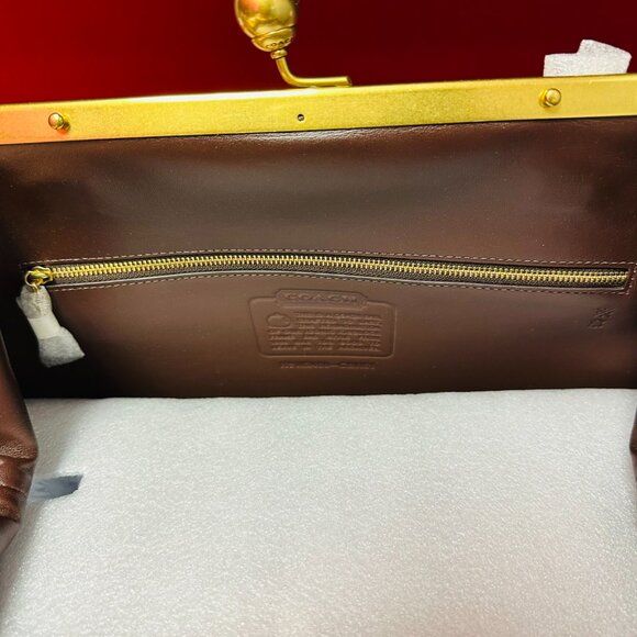 NWT Coach Large Kisslock Frame Bag - Picture 2 of 7